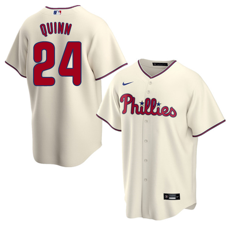 Nike Men #24 Roman Quinn Philadelphia Phillies Baseball Jerseys Sale-Cream